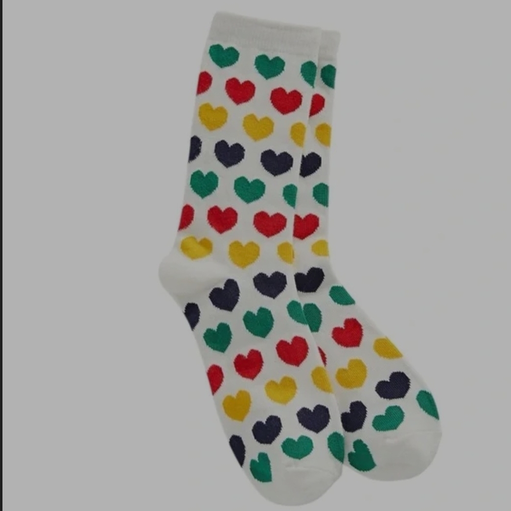 HBC Stripes Red and Yellow Casual Heart Socks